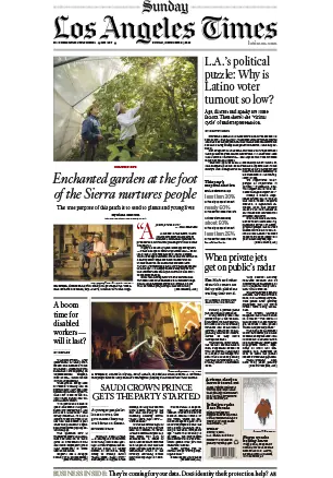 Sunday Los Angeles Times 25 December 2022