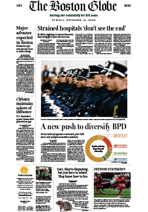 The Boston Globe 13 December 2022